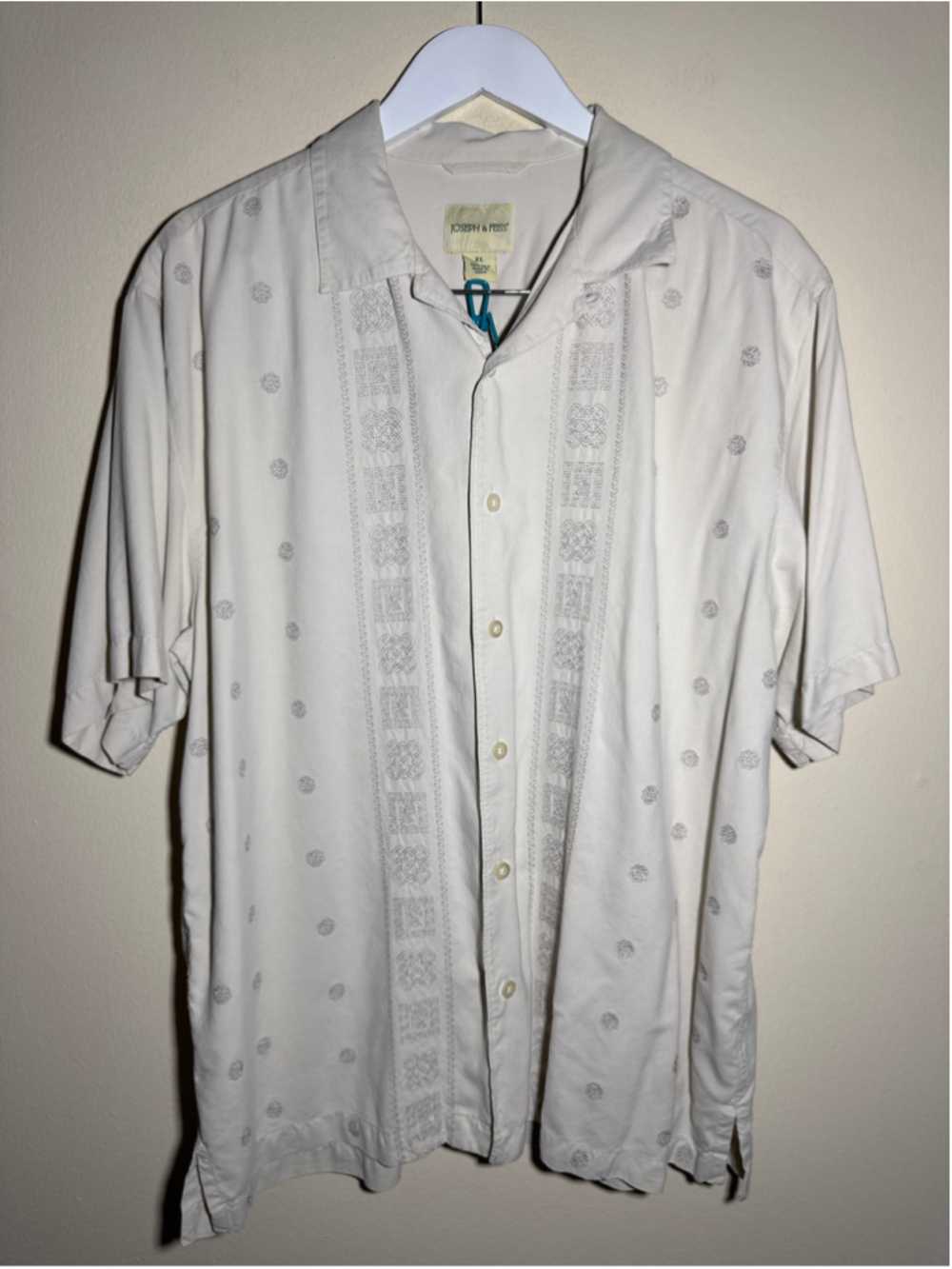 Joseph & Feiss Casual Button Down Shirt XL Beige PTP 24”